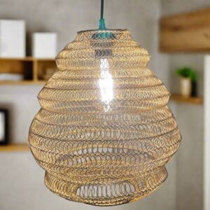 CGC Lighting 'Casablanca' Medium Matt Gold Mesh Moroccan Metal Ceiling Pendant Light & Lamp Shade Gold CGC Lighting 'Casablanca' Medium Matt Gold Mesh Moroccan Metal Ceiling Pendant Light & Lamp Shade Gold