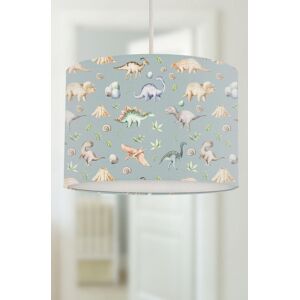 Big Little Bedrooms Watercolour Dinosaurs Lampshade Grey Green Size: 35 cm diameter x 21 cm high Green 35 cm diameter x 21 cm high Big Little Bedrooms Watercolour Dinosaurs Lampshade Grey Green Size: 35 cm diameter x 21 cm high Green 35 cm diameter x 21 cm high