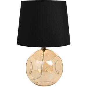 Hestia Amber Glass Table Lamp With Black Shade 17" in Clear Clear Hestia Amber Glass Table Lamp With Black Shade 17" in Clear Clear