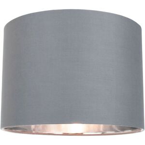 Happy Homewares Contemporary Cotton Lamp/Light Shade with Shiny Paper Inner in Grey Size: 12 inches Grey 12 inches Happy Homewares Contemporary Cotton Lamp/Light Shade with Shiny Paper Inner in Grey Size: 12 inches Grey 12 inches