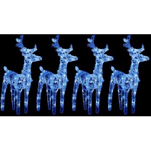 Berkfield Home Christmas Reindeers 4 pcs Blue 160 LEDs Acrylic Blue Berkfield Home Christmas Reindeers 4 pcs Blue 160 LEDs Acrylic Blue