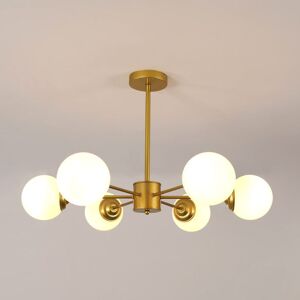 COMELY Industrial Ceiling Light, 6 Lights Vintage Sputnik Chandelier, E27 Base in Gold Gold COMELY Industrial Ceiling Light, 6 Lights Vintage Sputnik Chandelier, E27 Base in Gold Gold