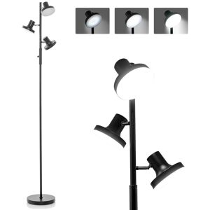 Costway 3-Light Modern Floor Lamp Freestanding Tree Lamp w/ 3 Angle Adjustable LED Light in Black Black Costway 3-Light Modern Floor Lamp Freestanding Tree Lamp w/ 3 Angle Adjustable LED Light in Black Black