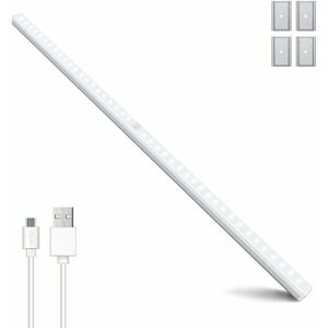 ExtraStar 42 cm 2W Sensor Wardrobe Light, Camping Lantern, USB Rechargable, Daylight in Silver Silver ExtraStar 42 cm 2W Sensor Wardrobe Light, Camping Lantern, USB Rechargable, Daylight in Silver Silver