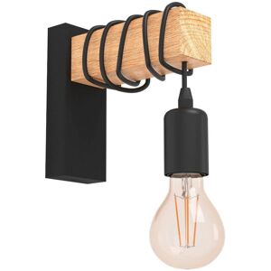 Eglo Townshend Natural Wood & Metal Wall Light in Light Brown Light Brown Eglo Townshend Natural Wood & Metal Wall Light in Light Brown Light Brown