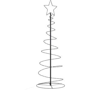 Berkfield Home Christmas Tree Light Cone 100 LEDs Warm White 150 cm in Black Black Berkfield Home Christmas Tree Light Cone 100 LEDs Warm White 150 cm in Black Black