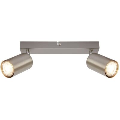Briloner Ceiling Spotlight - Adjustable 2 Lights Nickel - Interior Briloner Ceiling Spotlight - Adjustable 2 Lights Nickel - Interior