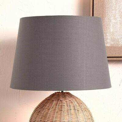 Ruma Grey Tapered Poly Cotton Lamp Shade for Table Lamps & Floor Lamps Size: 8 inches Grey 8 inches Ruma Grey Tapered Poly Cotton Lamp Shade for Table Lamps & Floor Lamps Size: 8 inches Grey 8 inches