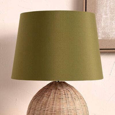 Ruma Sage Green Tapered Poly Cotton Lampshade for Table Lamps & Floor Lamps Size: 8 inches Green 8 inches Ruma Sage Green Tapered Poly Cotton Lampshade for Table Lamps & Floor Lamps Size: 8 inches Green 8 inches