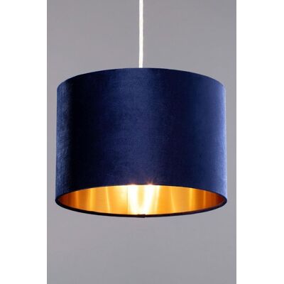 BHS Lighting BHS Velvet 30cm Ceiling Pendant Shade Navy Blue Brass - Pendant Shade BHS Lighting BHS Velvet 30cm Ceiling Pendant Shade Navy Blue Brass - Pendant Shade