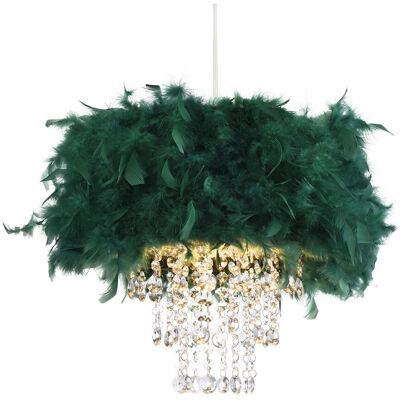 Happy Homewares - Green Feather Pendant - Pendant Light Shade Happy Homewares - Green Feather Pendant - Pendant Light Shade