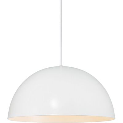 Nordlux Modern Indoor Pendant Light White Metal E27 Dome Shade - Mains Powered, IP20 White Nordlux Modern Indoor Pendant Light White Metal E27 Dome Shade - Mains Powered, IP20 White