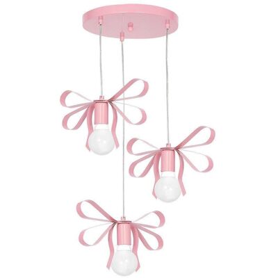 Milagro Emma Pink Pendant Light - Adjustable Height, 3 E27 Sockets Milagro Emma Pink Pendant Light - Adjustable Height, 3 E27 Sockets