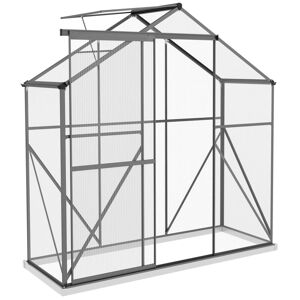 Outsunny 6 x 2.5ft Polycarbonate Greenhouse Aluminium Green House
