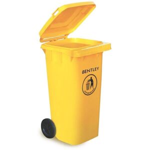 Charles Bentley Outdoor Household Waste Medium Rubbish 120 Litre Wheelie Bin in Yellow Yellow Charles Bentley Outdoor Household Waste Medium Rubbish 120 Litre Wheelie Bin in Yellow Yellow