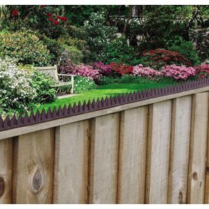 mysmartbuy 10 x Wall or Fence Guard Spike Strips - Harmless Outdoor Garden Security Anti-Climb Deterrent for Intruders, Cats, Birds, Foxes in Brown Brown mysmartbuy 10 x Wall or Fence Guard Spike Strips - Harmless Outdoor Garden Security Anti-Climb Deterrent for Intruders, Cats, Birds, Foxes in Brown Brown