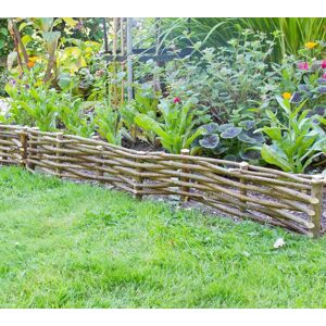Primrose Pack of 2 Woven Hazel Hurdle Garden Lawn Edging Perimeter Border Screening 2m in Dark Brown Dark Brown Primrose Pack of 2 Woven Hazel Hurdle Garden Lawn Edging Perimeter Border Screening 2m in Dark Brown Dark Brown