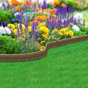 Nicoman Flexible Brick Effect Garden Edging Border 1.2m in Brown Size: 2 Pack Brown 2 Pack Nicoman Flexible Brick Effect Garden Edging Border 1.2m in Brown Size: 2 Pack Brown 2 Pack