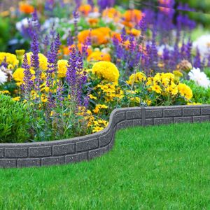 Nicoman Flexible Brick Effect Garden Edging Border 1.2m in Grey Size: 2 Pack Grey 2 Pack Nicoman Flexible Brick Effect Garden Edging Border 1.2m in Grey Size: 2 Pack Grey 2 Pack