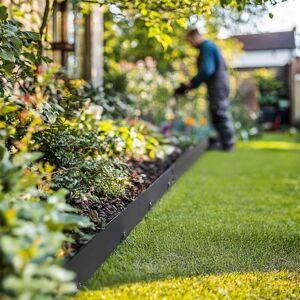 Nicoman Set of 5 Heavy Duty 1m Long Metal Garden Border Edging Set in Dark Grey Dark Grey Nicoman Set of 5 Heavy Duty 1m Long Metal Garden Border Edging Set in Dark Grey Dark Grey