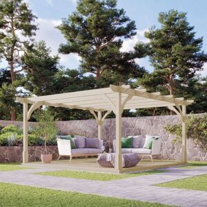 Rutland County Garden Furniture Ltd Premium Pergola & Decking Kit, Wood, L360 x W360 cm, Light Green Light Green Rutland County Garden Furniture Ltd Premium Pergola & Decking Kit, Wood, L360 x W360 cm, Light Green Light Green