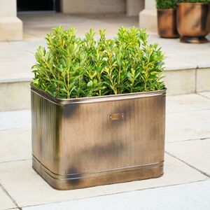 Ivyline Outdoor Hampton Rectangular Copper Metal Planter, H45cm x W80cm Copper Ivyline Outdoor Hampton Rectangular Copper Metal Planter, H45cm x W80cm Copper