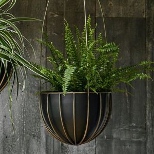 Ivyline Indoor Kensington Brass Tall Hanging Planter H60cm x D24cm in Metallics Metallics Ivyline Indoor Kensington Brass Tall Hanging Planter H60cm x D24cm in Metallics Metallics