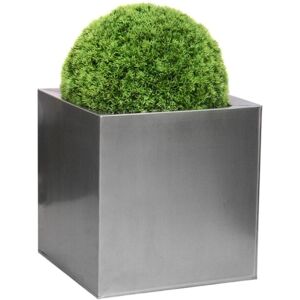 Primrose Zinc Galvanised Outdoor Black Cube Ornamental Planter Extra 50cm Black Primrose Zinc Galvanised Outdoor Black Cube Ornamental Planter Extra 50cm Black