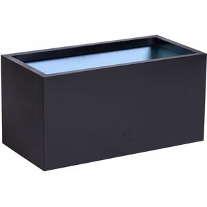Primrose Gunmetal Black Galvanised Zinc Rectangular Garden Planter Pot 70cm Black Primrose Gunmetal Black Galvanised Zinc Rectangular Garden Planter Pot 70cm Black