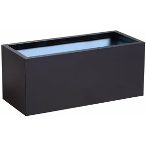 Primrose Gunmetal Black Galvanised Zinc Rectangular Garden Planter Pot 100cm Black Primrose Gunmetal Black Galvanised Zinc Rectangular Garden Planter Pot 100cm Black