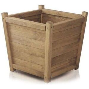 Primrose Natural Wooden Tapered Pine Planter Raised Garden Flower Pot 55cm Natural Primrose Natural Wooden Tapered Pine Planter Raised Garden Flower Pot 55cm Natural
