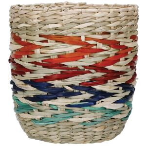 KitchenCraft Seagrass Plant Basket, Rainbow Striped Woven Indoor Plant Pot in Beige Beige KitchenCraft Seagrass Plant Basket, Rainbow Striped Woven Indoor Plant Pot in Beige Beige