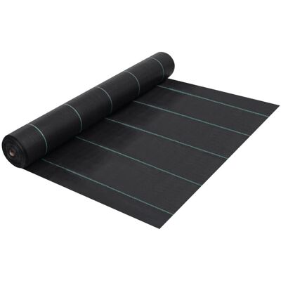 Berkfield Home Weed & Root Control Mat Black 2x25 m PP Black Berkfield Home Weed & Root Control Mat Black 2x25 m PP Black