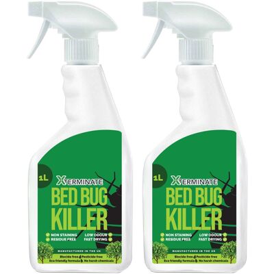 Xterminate Pesticide Free Bed Bug Killer Spray 2L in Clear Clear Xterminate Pesticide Free Bed Bug Killer Spray 2L in Clear Clear