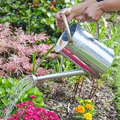 Marco Paul 4.5L Metal Watering Can - Galvanised Steel in Silver Silver Marco Paul 4.5L Metal Watering Can - Galvanised Steel in Silver Silver