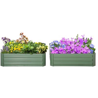 Outsunny - Raised Garden Bed - Galvanised - Garden Bed Outsunny - Raised Garden Bed - Galvanised - Garden Bed