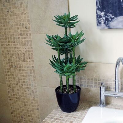Leaf Yukka Palm - Artificial Tropical Plant - 60cm Leaf Yukka Palm - Artificial Tropical Plant - 60cm