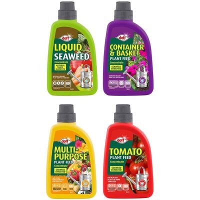Doff Set of 4 Liquid Plant Feed Set Multicolor Doff Set of 4 Liquid Plant Feed Set Multicolor