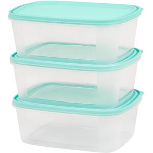 Wham Storage Set of 3 2L Tub Food Lunch Box Kids Takeaway Plastic Lid Container