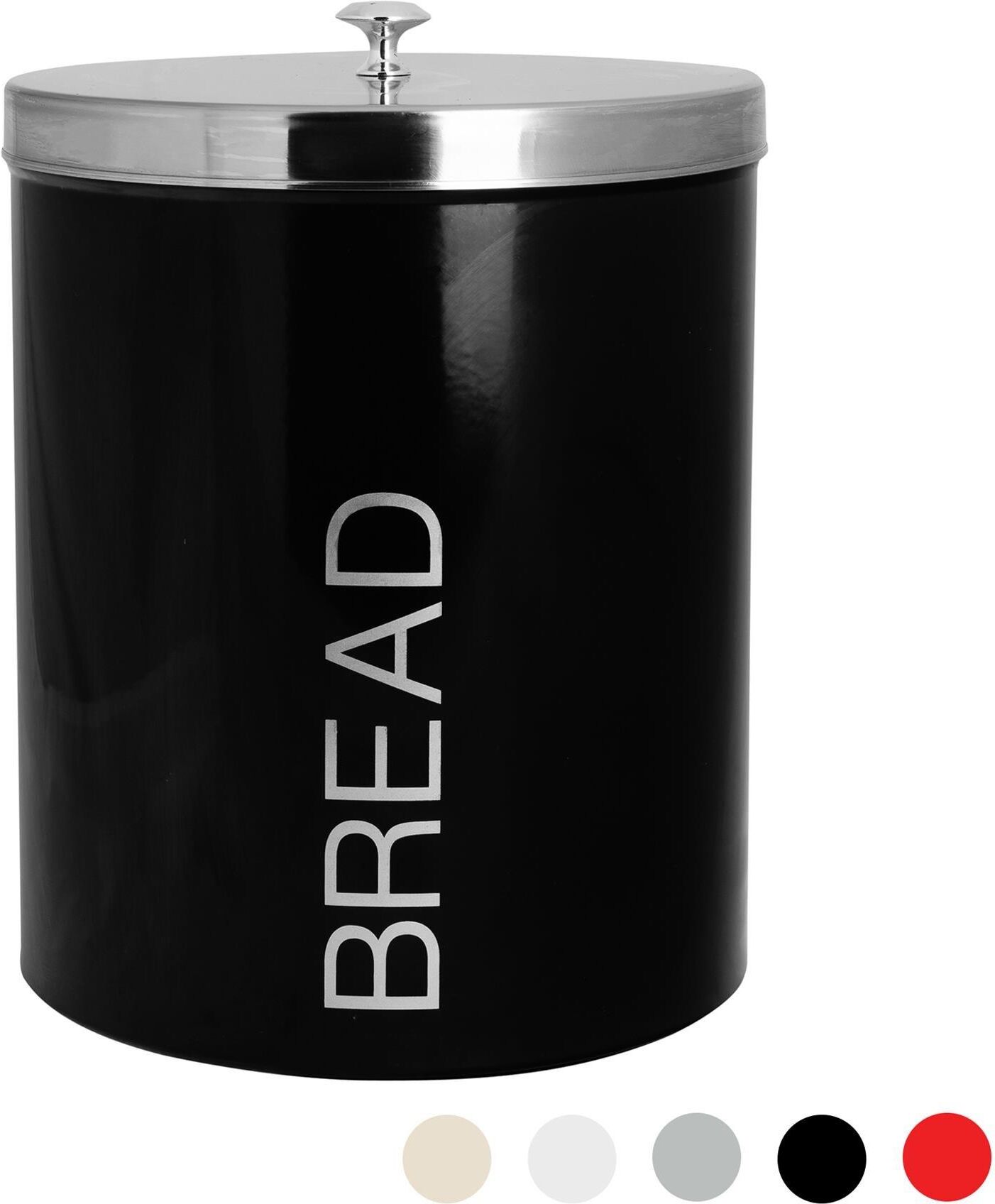 Harbour Housewares Round Metal Kitchen Bread Bin