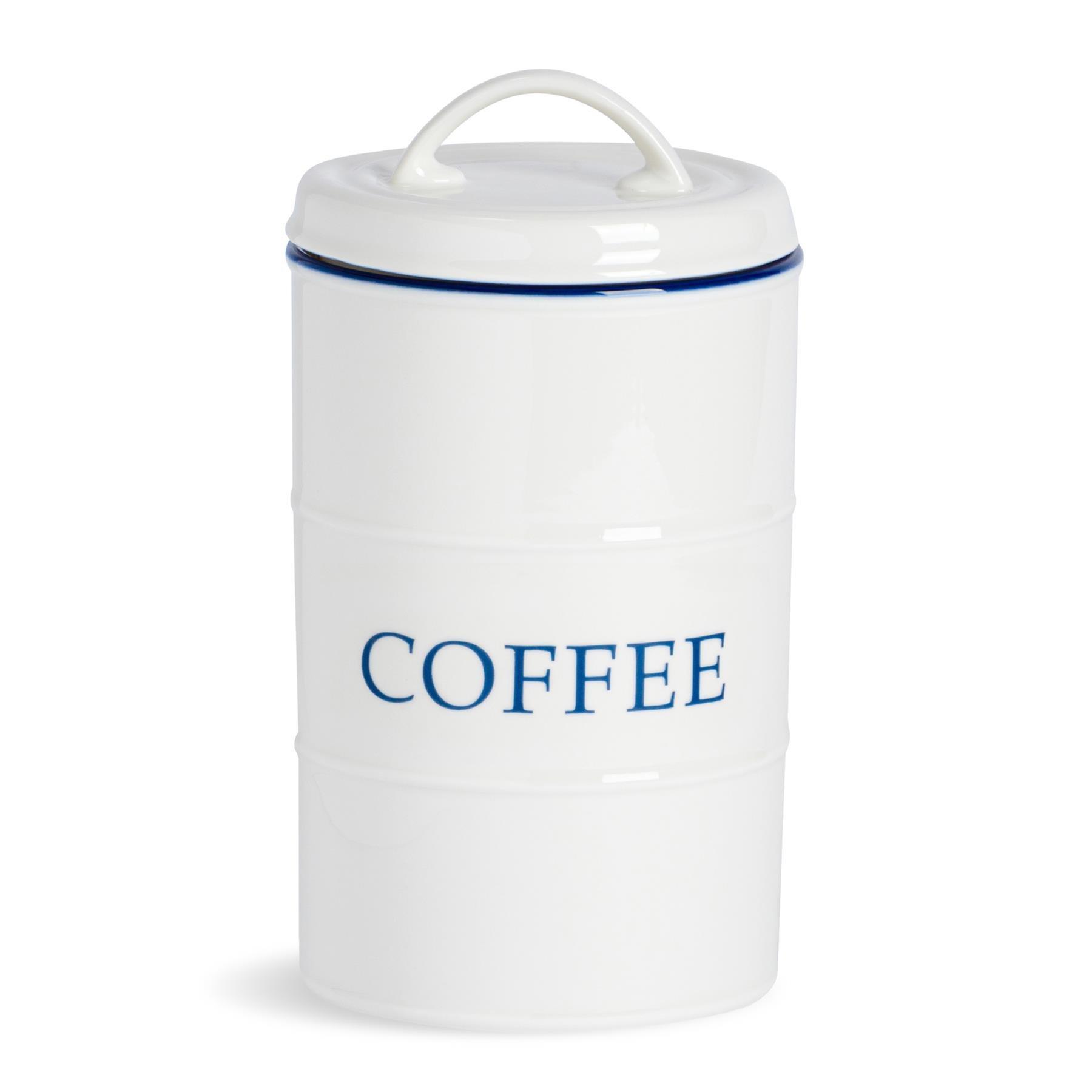 Nicola Spring White Farmhouse Coffee Canister 11cm