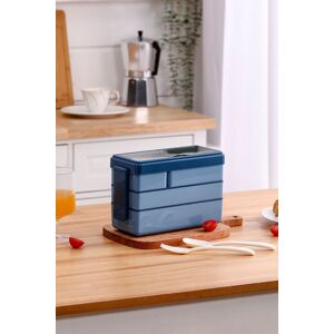Living and Home 3-Layer 1450ML Plastic Bento Lunch Box 4-Compartment Stackable Food Container with Cutlery in Blue Blue Living and Home 3-Layer 1450ML Plastic Bento Lunch Box 4-Compartment Stackable Food Container with Cutlery in Blue Blue