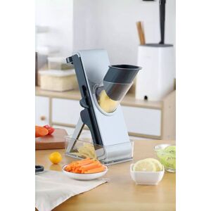Living and Home Kitchen Manual Mandoline Slicer Vegetable Fruit Chopper Cutter Grater with Food Container & 3 Blades in Grey Grey Living and Home Kitchen Manual Mandoline Slicer Vegetable Fruit Chopper Cutter Grater with Food Container & 3 Blades in Grey Grey