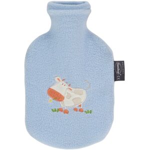 Fashy 0.8 Litre Hot Water Bottle with Animal Fleece Cover in Blue Blue Fashy 0.8 Litre Hot Water Bottle with Animal Fleece Cover in Blue Blue