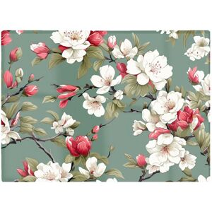 Warren Reed - Designer Pink & White Blossom Glass Chopping Board in Green Green Warren Reed - Designer Pink & White Blossom Glass Chopping Board in Green Green