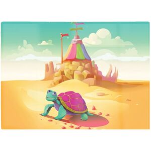 Warren Reed - Designer Turtle On A Beach Holiday Glass Chopping Board in Yellow Yellow Warren Reed - Designer Turtle On A Beach Holiday Glass Chopping Board in Yellow Yellow