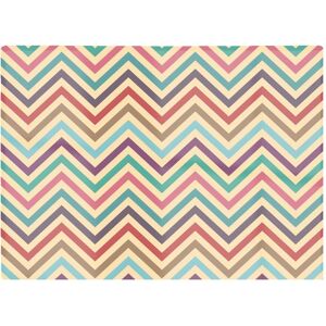 Warren Reed - Designer Geometric Vintage Colored Chevron Pattern Glass Chopping Board in Green Green Warren Reed - Designer Geometric Vintage Colored Chevron Pattern Glass Chopping Board in Green Green