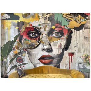 Warren Reed - Designer Abstract Face Behind Sofa Chopping Board Multicolor Warren Reed - Designer Abstract Face Behind Sofa Chopping Board Multicolor