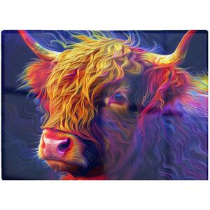Warren Reed - Designer Vibrant Highland Cow Chopping Board Multicolor Warren Reed - Designer Vibrant Highland Cow Chopping Board Multicolor
