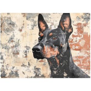 Warren Reed - Designer Banksy Inspired Thoughtful Doberman Chopping Board in Brown Brown Warren Reed - Designer Banksy Inspired Thoughtful Doberman Chopping Board in Brown Brown